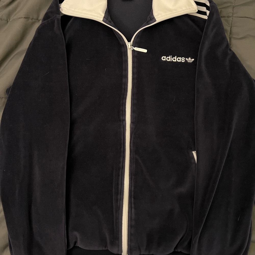 Adidas Originals Osaka Velour Track Top Navy size medium